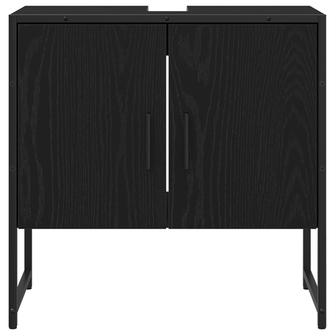 vidaXL 4 Piece Bathroom Furniture Set in Black Oak - Engineered Wood