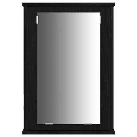 vidaXL 4 Piece Bathroom Furniture Set Black Oak Engineered Wood