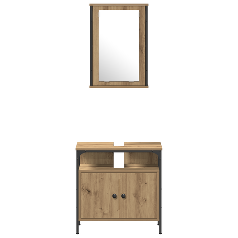 vidaXL 4 Piece Bathroom Furniture Set Artisan Oak Engineered Wood