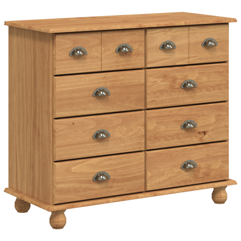 vidaXL Hutch 'ASKIM'Honey Brown 91x40x183 cm Solid Wood Pine