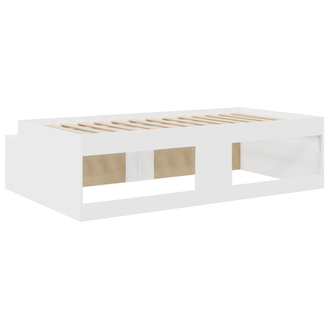 vidaXL Storage Bed Frame White 100x200 cm