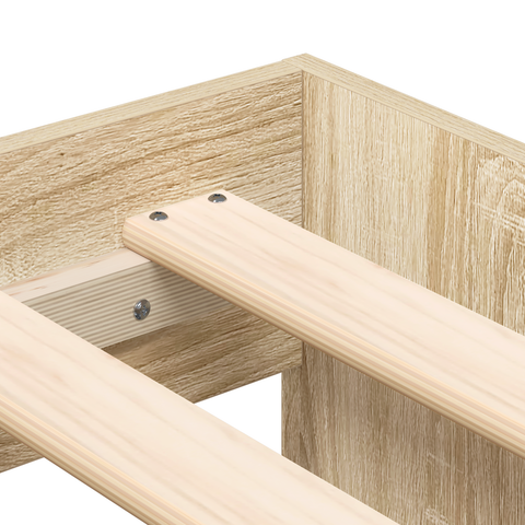 vidaXL Storage Bed Frame Sonoma Oak 100x200 cm