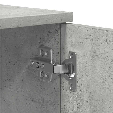 vidaXL Storage Bed Frame Concrete Grey 100x200 cm