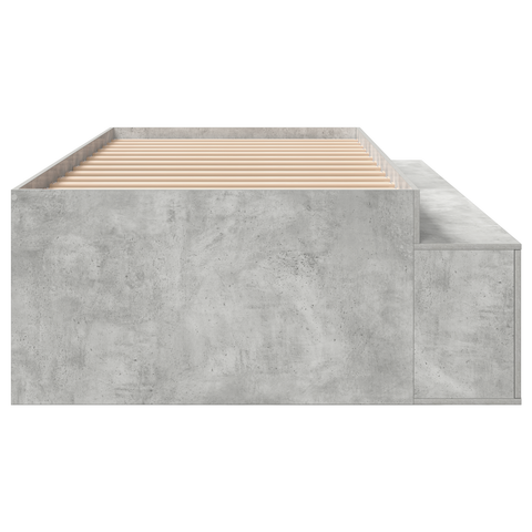vidaXL Storage Bed Frame Concrete Grey 100x200 cm