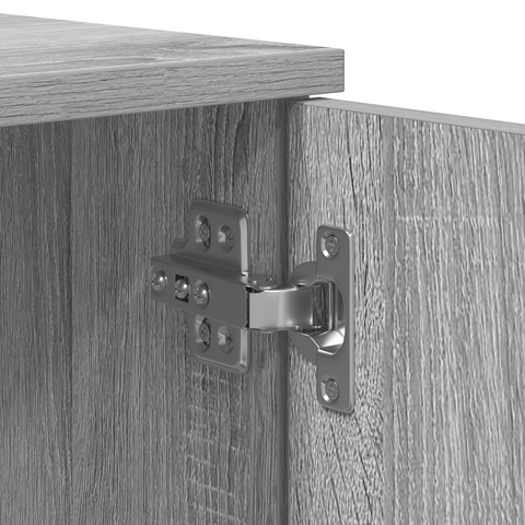 vidaXL Storage Bed Frame Grey Sonoma 100x200 cm