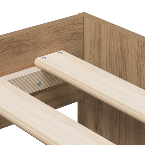 vidaXL Storage Bed Frame Artisan Oak 100x200 cm