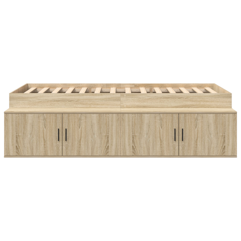 vidaXL Storage Bed Frame Sonoma Oak 90x200 cm
