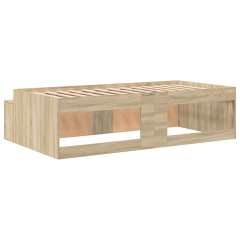 vidaXL Storage Bed Frame Sonoma Oak 80x200 cm