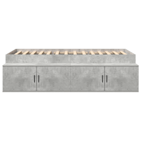vidaXL Storage Bed Frame Concrete Grey 80x200 cm