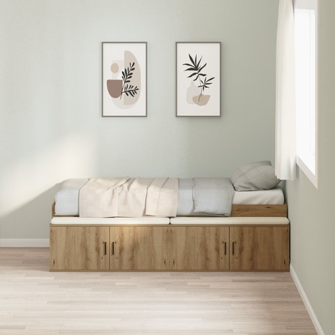 vidaXL Storage Bed Frame Artisan Oak 80x200 cm