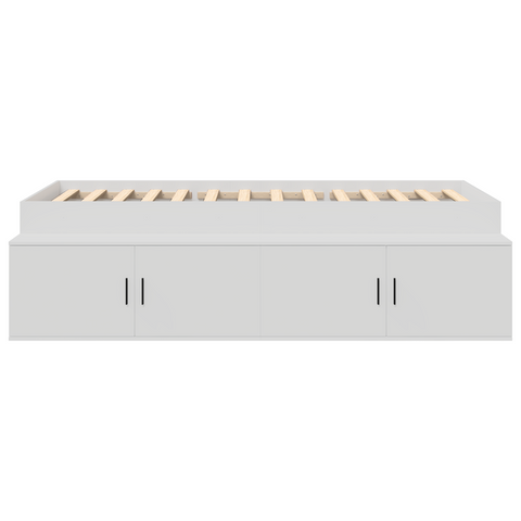 vidaXL Storage Bed Frame White 90x190 cm