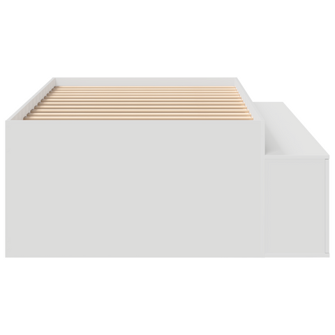 vidaXL Storage Bed Frame White 75x190 cm