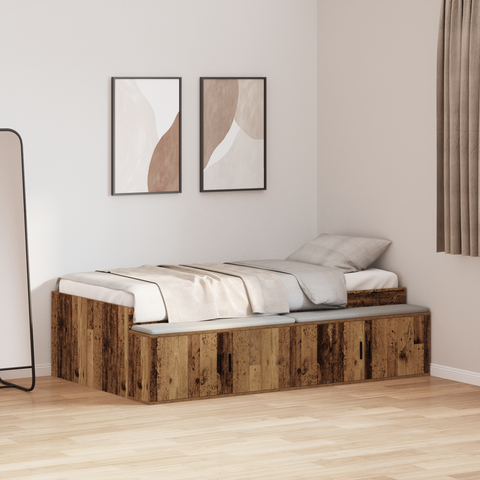 vidaXL Storage Bed Frame Artisan Oak 75x190 cm