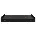 vidaXL Storage Bed Frame with Drawer with Headboard with Storage Black oak 200 x 200 cm