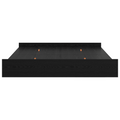 vidaXL Storage Bed Frame with Drawer with Headboard with Storage Black oak 200 x 200 cm