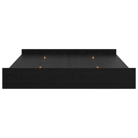 vidaXL Storage Bed Frame with Drawer with Headboard with Storage Black oak 200 x 200 cm