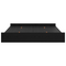 vidaXL Storage Bed Frame with Drawer with Headboard with Storage Black oak 200 x 200 cm