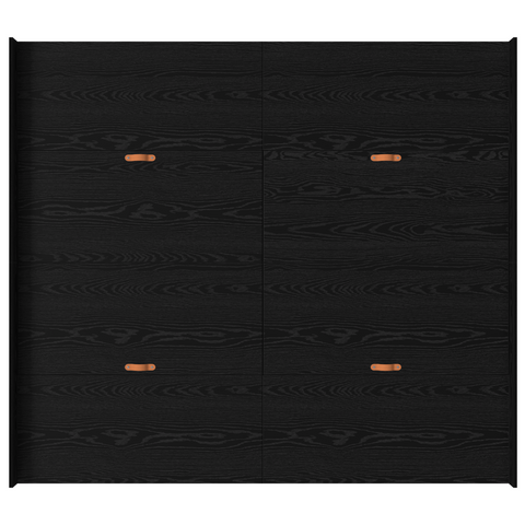 vidaXL Storage Bed Frame with Drawer with Headboard with Storage Black oak 200 x 200 cm