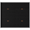 vidaXL Storage Bed Frame with Drawer with Headboard with Storage Black oak 200 x 200 cm