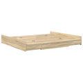 vidaXL Storage Bed Frame with Drawer with Headboard with Storage Sonoma oak 200 x 200 cm