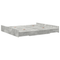 vidaXL Storage Bed Frame with Drawer with Headboard with Storage Concrete grey 200 x 200 cm