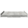 vidaXL Storage Bed Frame with Drawer with Headboard with Storage Concrete grey 200 x 200 cm