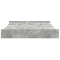 vidaXL Storage Bed Frame with Drawer with Headboard with Storage Concrete grey 200 x 200 cm