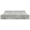 vidaXL Storage Bed Frame with Drawer with Headboard with Storage Concrete grey 200 x 200 cm