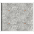 vidaXL Storage Bed Frame with Drawer with Headboard with Storage Concrete grey 200 x 200 cm