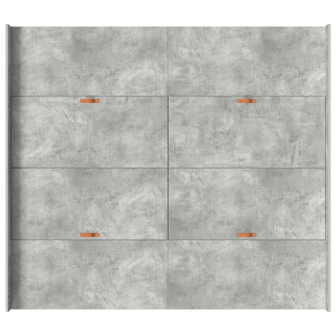 vidaXL Storage Bed Frame with Drawer with Headboard with Storage Concrete grey 200 x 200 cm