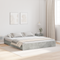 vidaXL Storage Bed Frame with Drawer with Headboard with Storage Concrete grey 200 x 200 cm