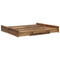 vidaXL Storage Bed Frame with Drawer with Headboard with Storage Old wood 200 x 200 cm