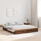 vidaXL Storage Bed Frame with Drawer with Headboard with Storage Old wood 200 x 200 cm