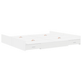 vidaXL Storage Bed Frame with Drawer with Headboard with Storage White 180 x 200 cm