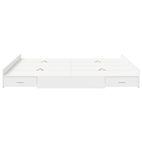 vidaXL Storage Bed Frame with Drawer with Headboard with Storage White 180 x 200 cm