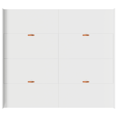 vidaXL Storage Bed Frame with Drawer with Headboard with Storage White 180 x 200 cm