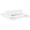 vidaXL Storage Bed Frame with Drawer with Headboard with Storage White 180 x 200 cm