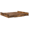 vidaXL Storage Bed Frame with Drawer with Headboard with Storage Smoked oak 180 x 200 cm