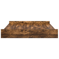 vidaXL Storage Bed Frame with Drawer with Headboard with Storage Smoked oak 180 x 200 cm