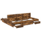 vidaXL Storage Bed Frame with Drawer with Headboard with Storage Smoked oak 180 x 200 cm