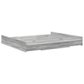 vidaXL Storage Bed Frame with Drawer with Headboard with Storage Grey sonoma 180 x 200 cm