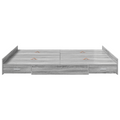 vidaXL Storage Bed Frame with Drawer with Headboard with Storage Grey sonoma 180 x 200 cm