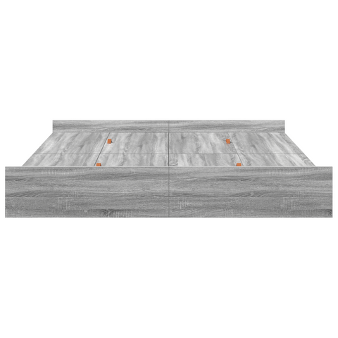 vidaXL Storage Bed Frame with Drawer with Headboard with Storage Grey sonoma 180 x 200 cm