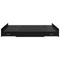 vidaXL Storage Bed Frame with Drawer with Headboard with Storage Black oak 160 x 200 cm