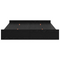 vidaXL Storage Bed Frame with Drawer with Headboard with Storage Black oak 160 x 200 cm