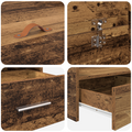 vidaXL Storage Bed Frame with Drawer with Headboard with Storage Old wood 160 x 200 cm