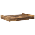 vidaXL Storage Bed Frame with Drawer with Headboard with Storage Old wood 160 x 200 cm