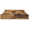 vidaXL Storage Bed Frame with Drawer with Headboard with Storage Old wood 160 x 200 cm