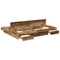vidaXL Storage Bed Frame with Drawer with Headboard with Storage Old wood 160 x 200 cm
