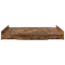 vidaXL Storage Bed Frame with Drawer with Headboard with Storage Smoked oak 150 x 200 cm